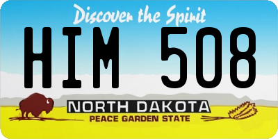ND license plate HIM508