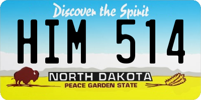 ND license plate HIM514