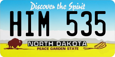 ND license plate HIM535