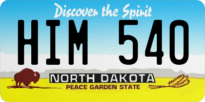 ND license plate HIM540