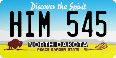 ND license plate HIM545