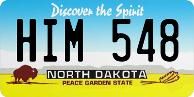 ND license plate HIM548