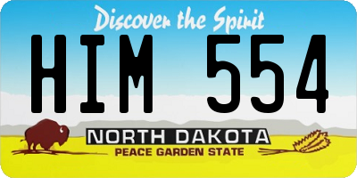 ND license plate HIM554