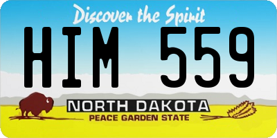 ND license plate HIM559