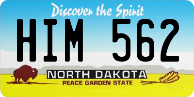 ND license plate HIM562