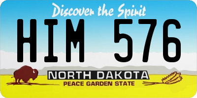 ND license plate HIM576