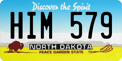 ND license plate HIM579