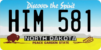 ND license plate HIM581