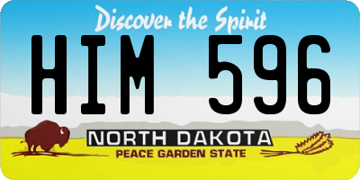 ND license plate HIM596