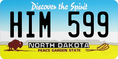 ND license plate HIM599