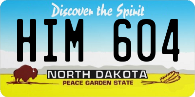 ND license plate HIM604