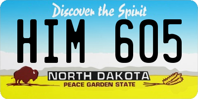 ND license plate HIM605
