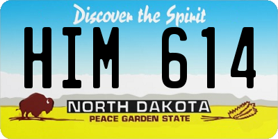 ND license plate HIM614