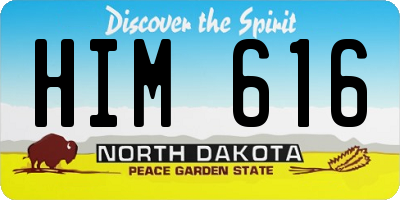 ND license plate HIM616