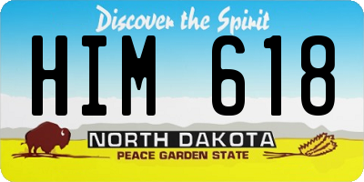 ND license plate HIM618