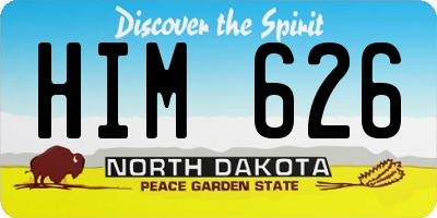 ND license plate HIM626