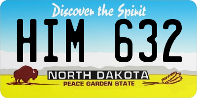 ND license plate HIM632