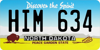 ND license plate HIM634