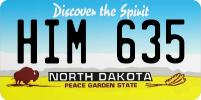 ND license plate HIM635