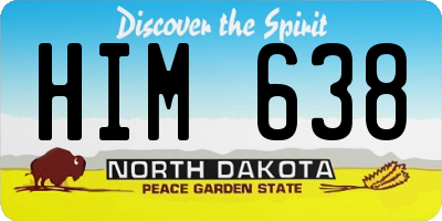 ND license plate HIM638