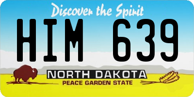 ND license plate HIM639