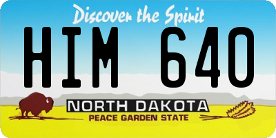 ND license plate HIM640