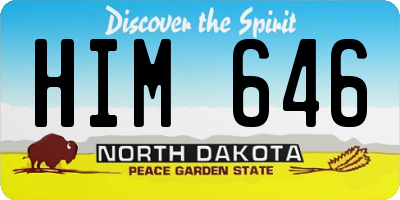ND license plate HIM646