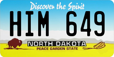 ND license plate HIM649