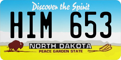 ND license plate HIM653