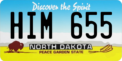 ND license plate HIM655