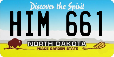 ND license plate HIM661