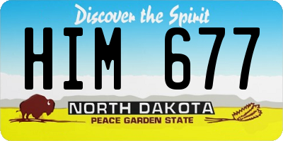 ND license plate HIM677