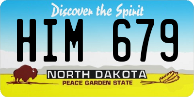 ND license plate HIM679
