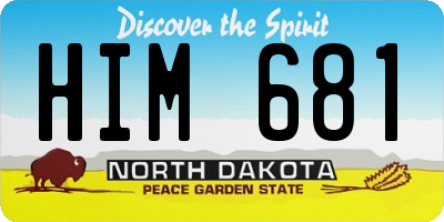 ND license plate HIM681