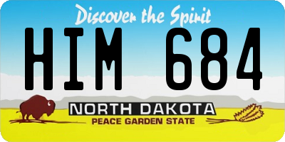ND license plate HIM684