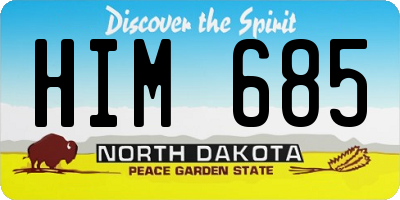 ND license plate HIM685