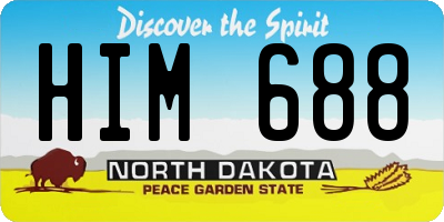 ND license plate HIM688