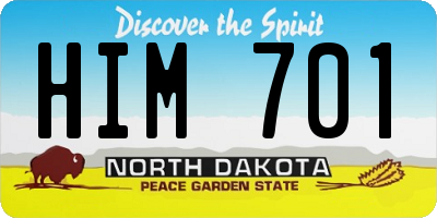 ND license plate HIM701