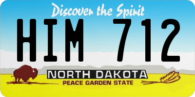 ND license plate HIM712