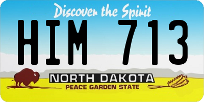 ND license plate HIM713