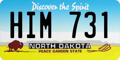 ND license plate HIM731