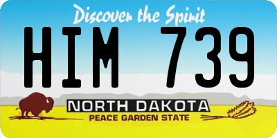 ND license plate HIM739