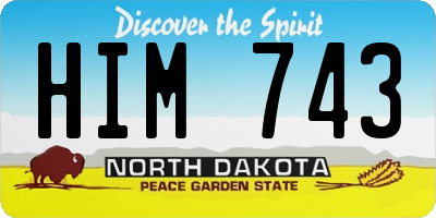 ND license plate HIM743