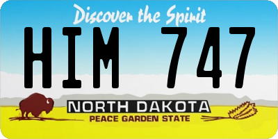 ND license plate HIM747