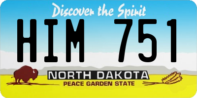 ND license plate HIM751