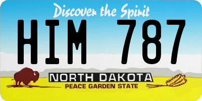 ND license plate HIM787