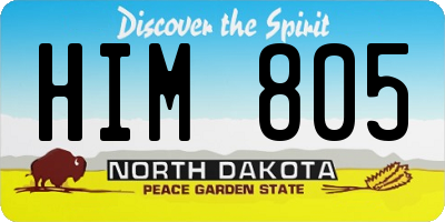 ND license plate HIM805