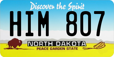 ND license plate HIM807