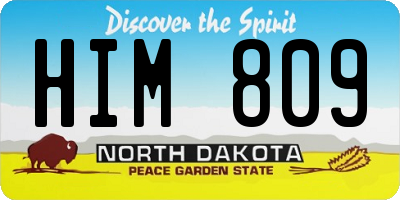 ND license plate HIM809