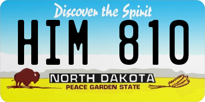 ND license plate HIM810